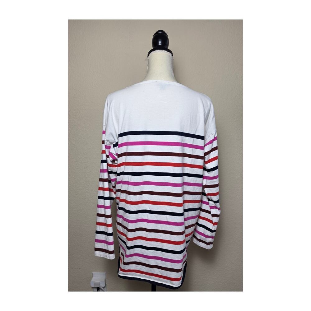 J. Crew Women's Contrast Yoke Top Large - Picture 3 of 8